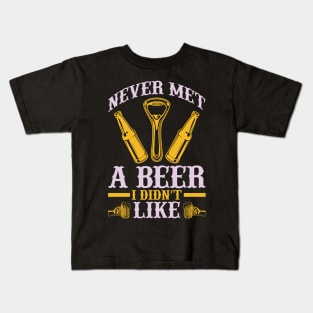 Never Met A Beer I Didn t Like T Shirt For Women Men Kids T-Shirt